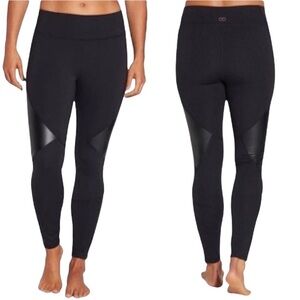 CALIA by Carrie Underwood Black High-Waist Mesh-Accent Leggings